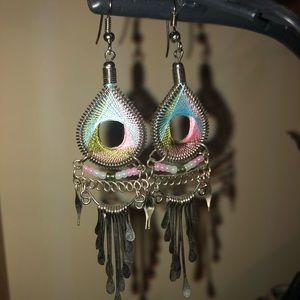 Knit, dangley earrings!